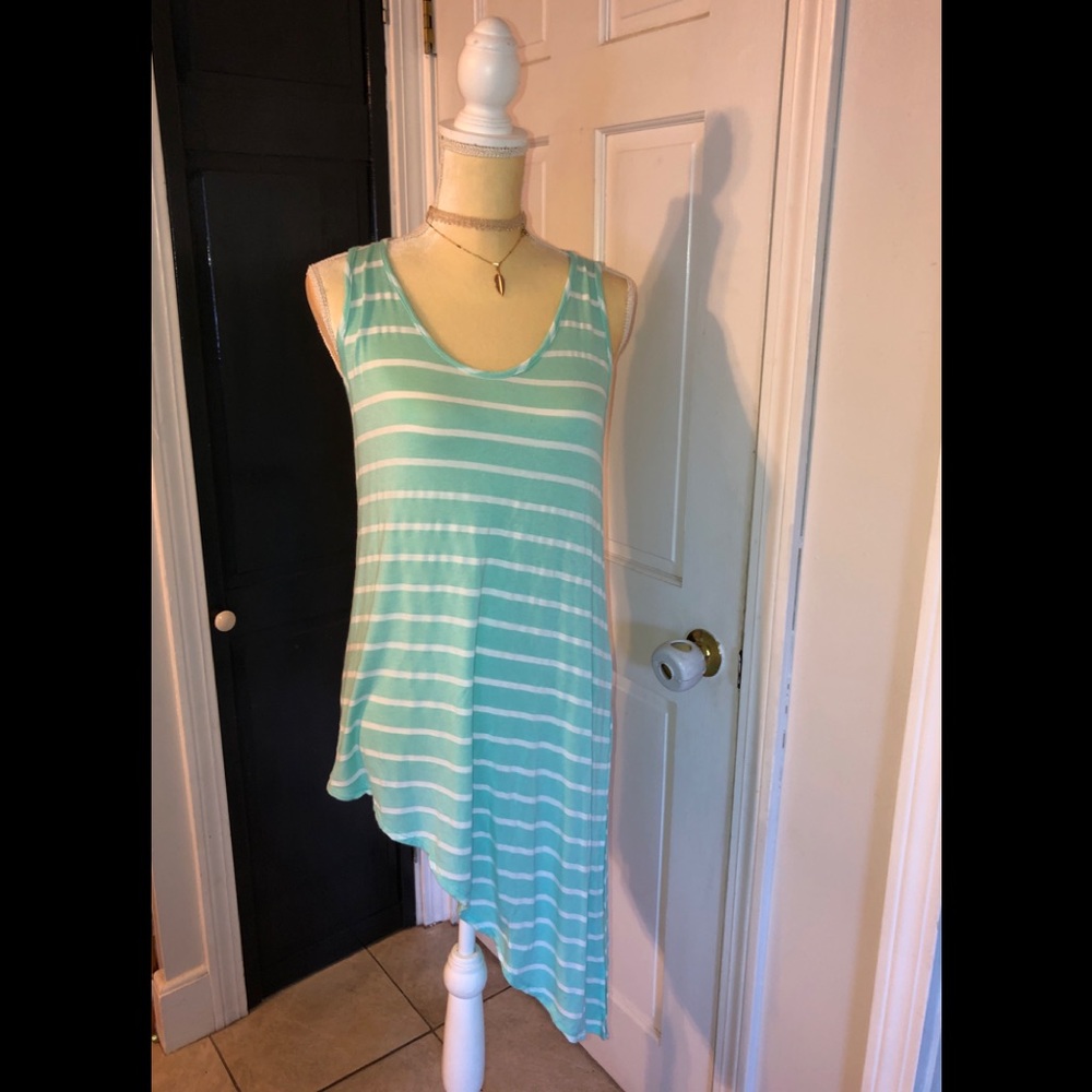 Paolino Mint Striped Dress -Small-